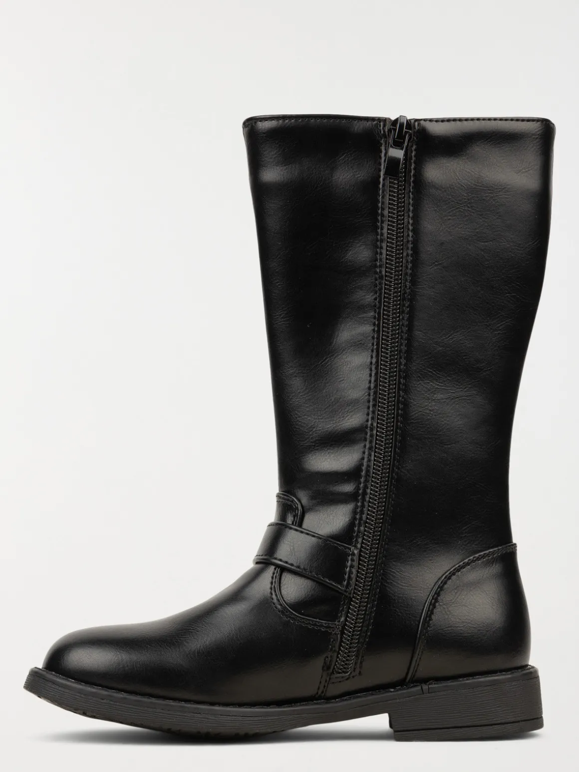 Bottes noires zip doré fille (31-39)