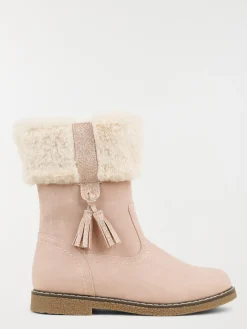 Bottes roses pompons fille (31-35)