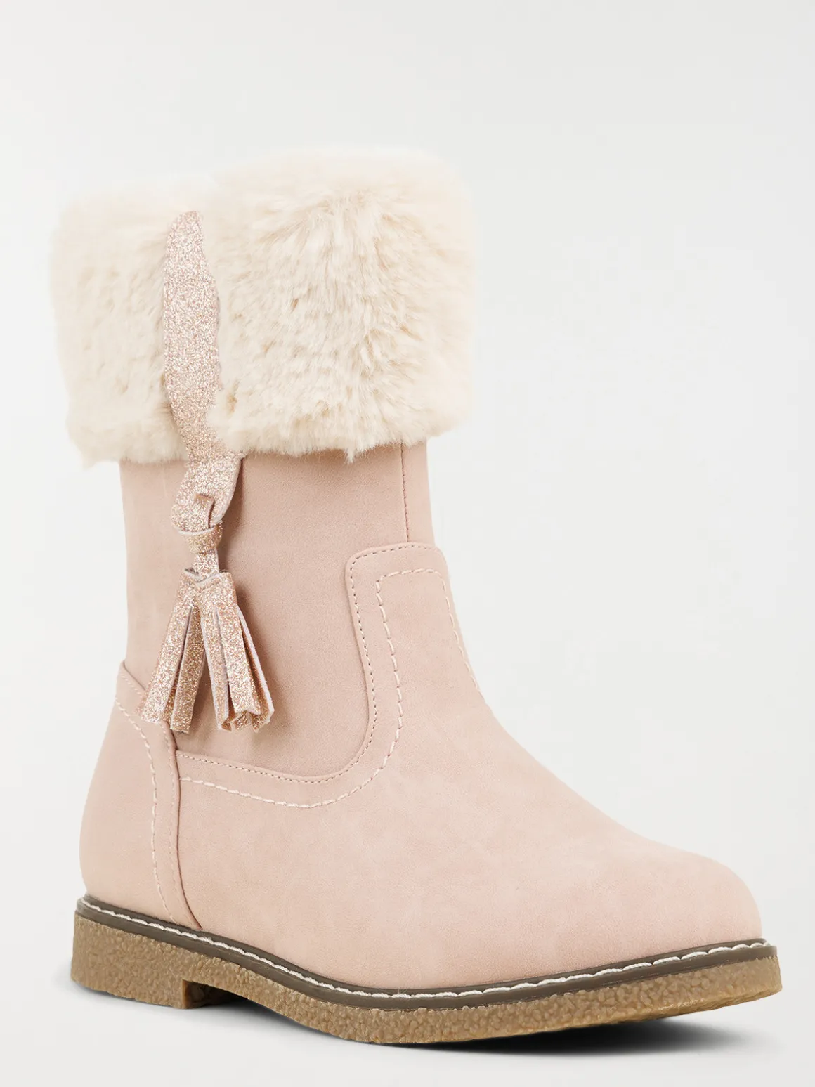 Bottes roses pompons fille (31-35)