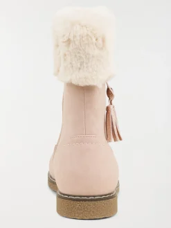Bottes roses pompons fille (31-35)