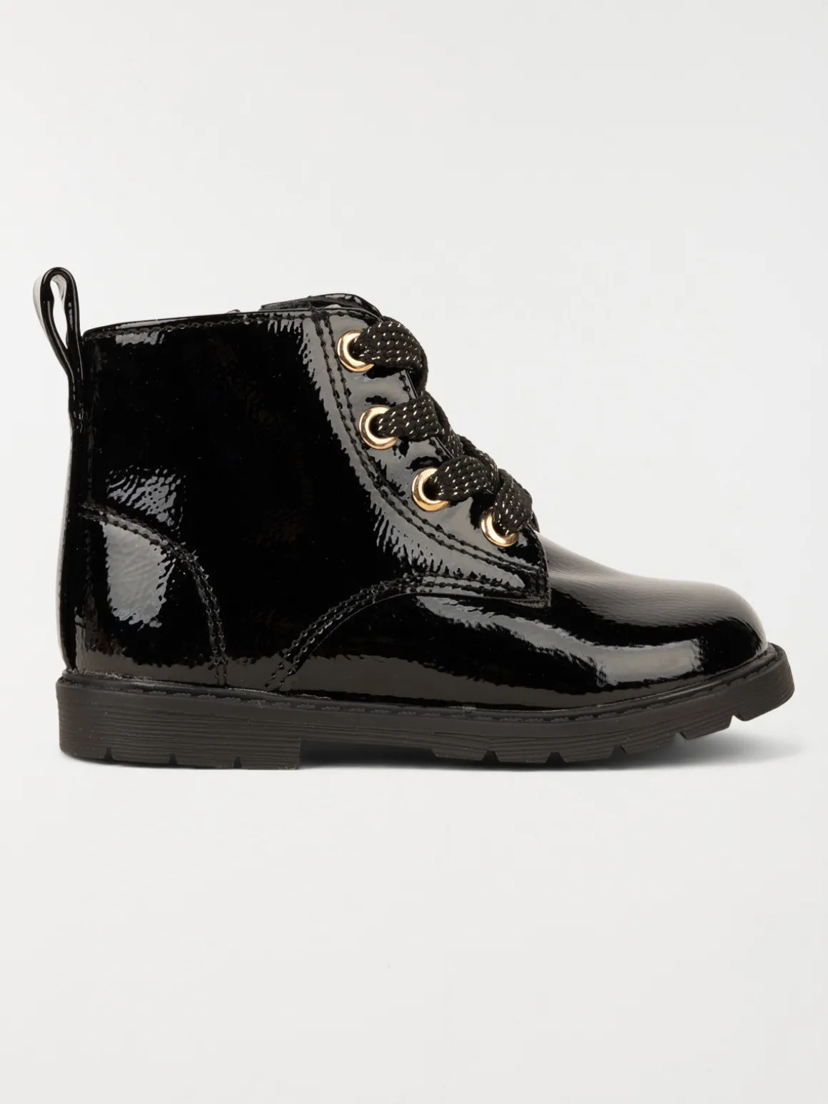 Bottillons vernies noires fille (20-23)