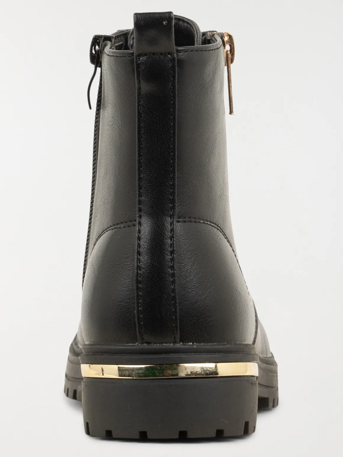 Bottine lacet et zip fille noir (31-37)