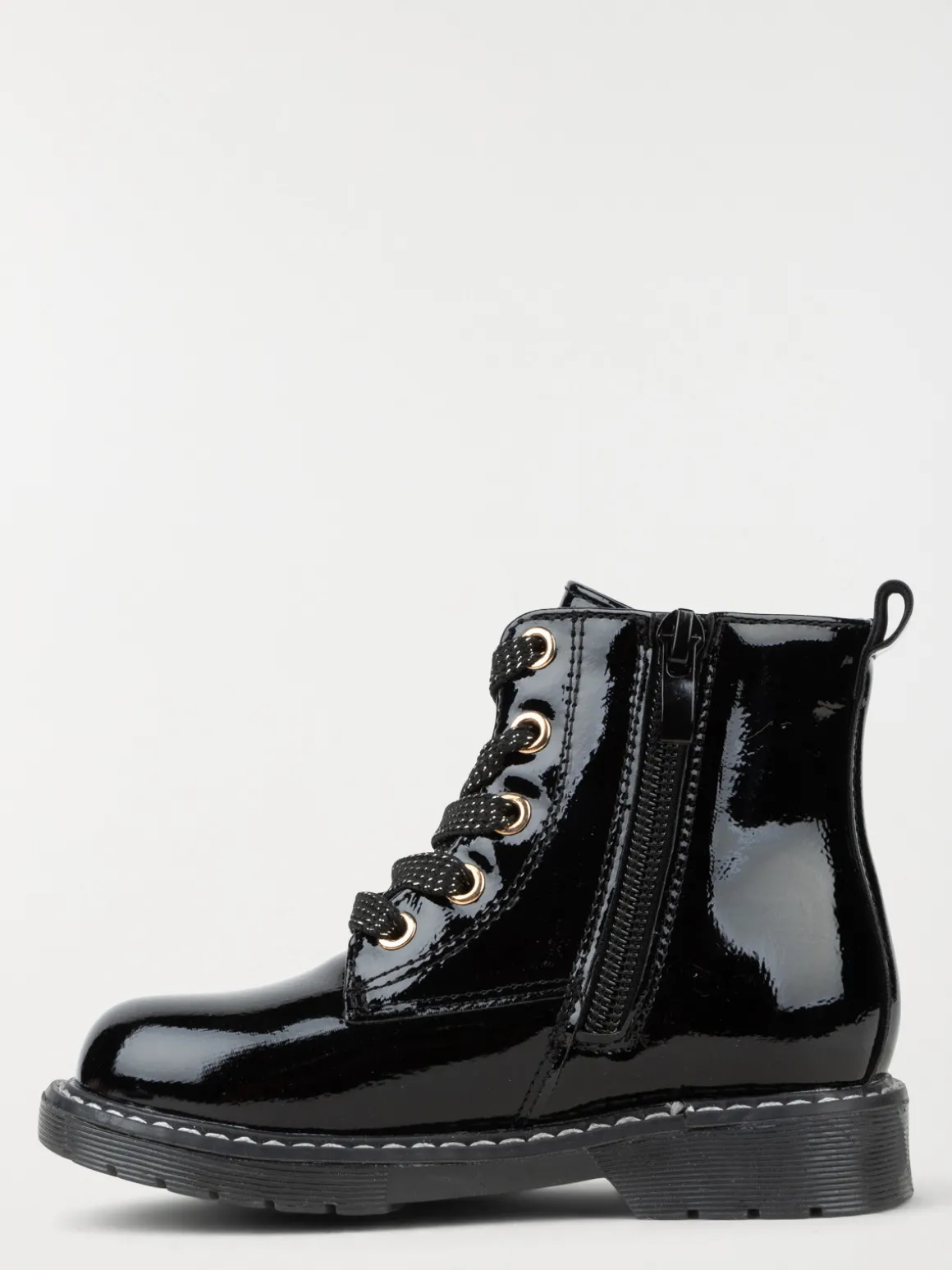 Bottine vernie noire lacet fille (24-30)