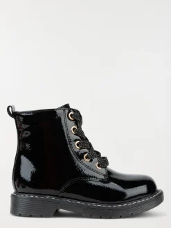 Bottine vernie noire lacet fille (24-30)