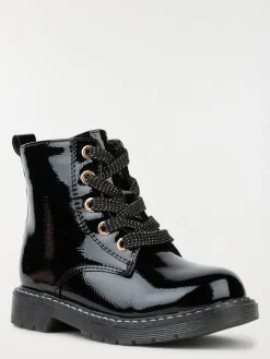 Bottine vernie noire lacet fille (24-30)