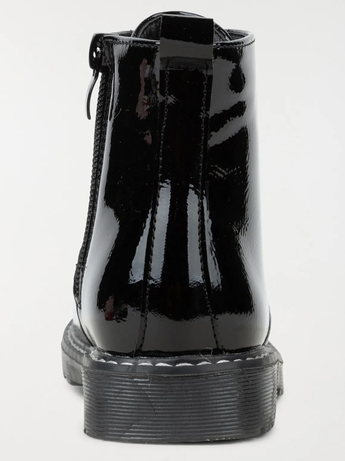 Bottine vernie noire lacet fille (31-39)