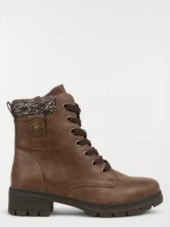 Bottines à lacet femme marron (36-41)