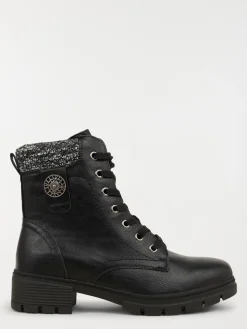 Bottines à lacet noires femme (36-41)