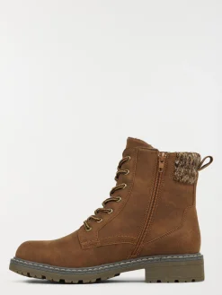 Bottines à lacets marrons femme (36-41)