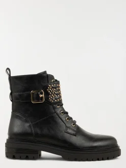 Bottines à lacets studs femme (36-41)
