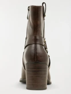 Bottines à talon femme café (36-41)