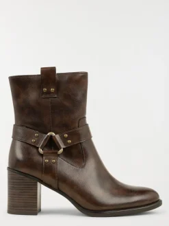 Bottines à talon femme café (36-41)