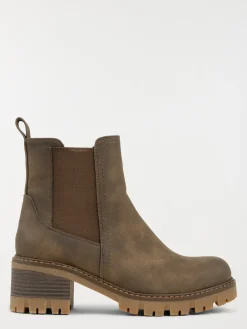 Bottines à talons femme camel (36-41)