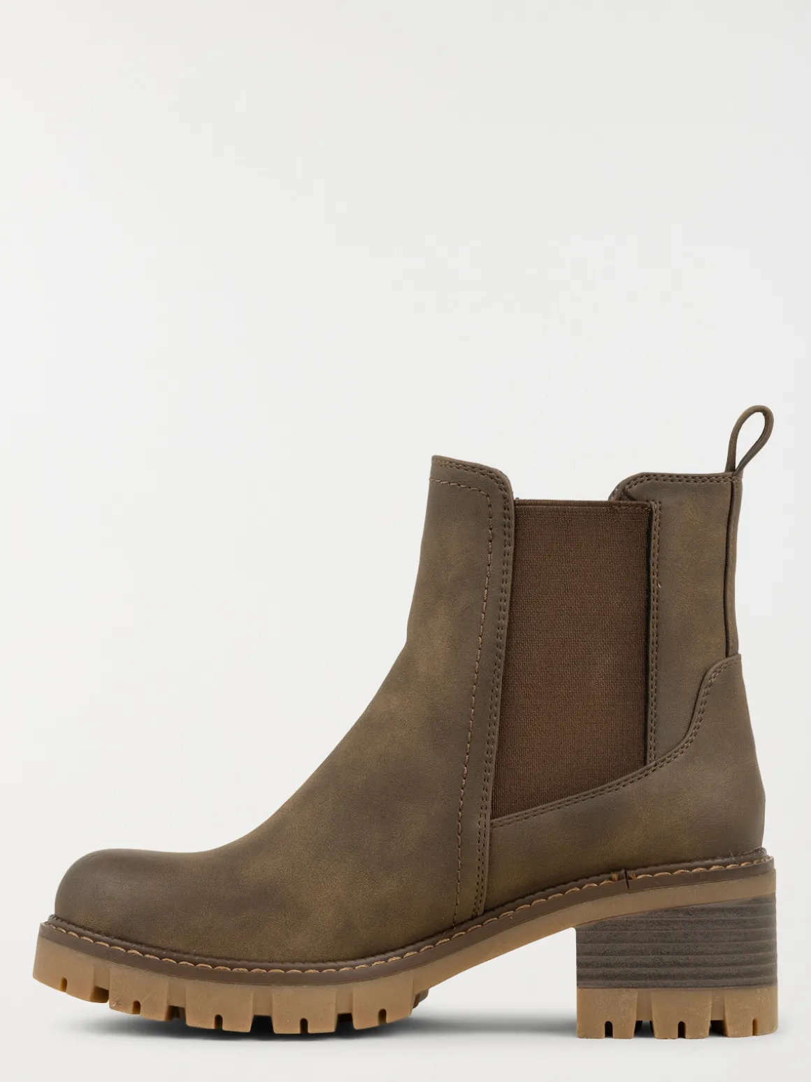 Bottines à talons femme camel (36-41)