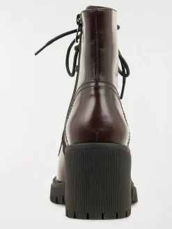 Bottines bordeaux à talon femme (36-41)
