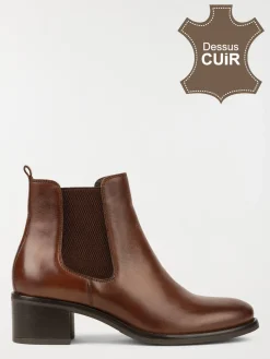Bottines chelsea marrons femme (36-41)