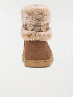 Bottines coeurs fourrées fille (19-23)
