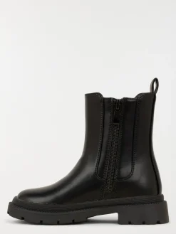 Bottines coeurs noires fille (24-30)