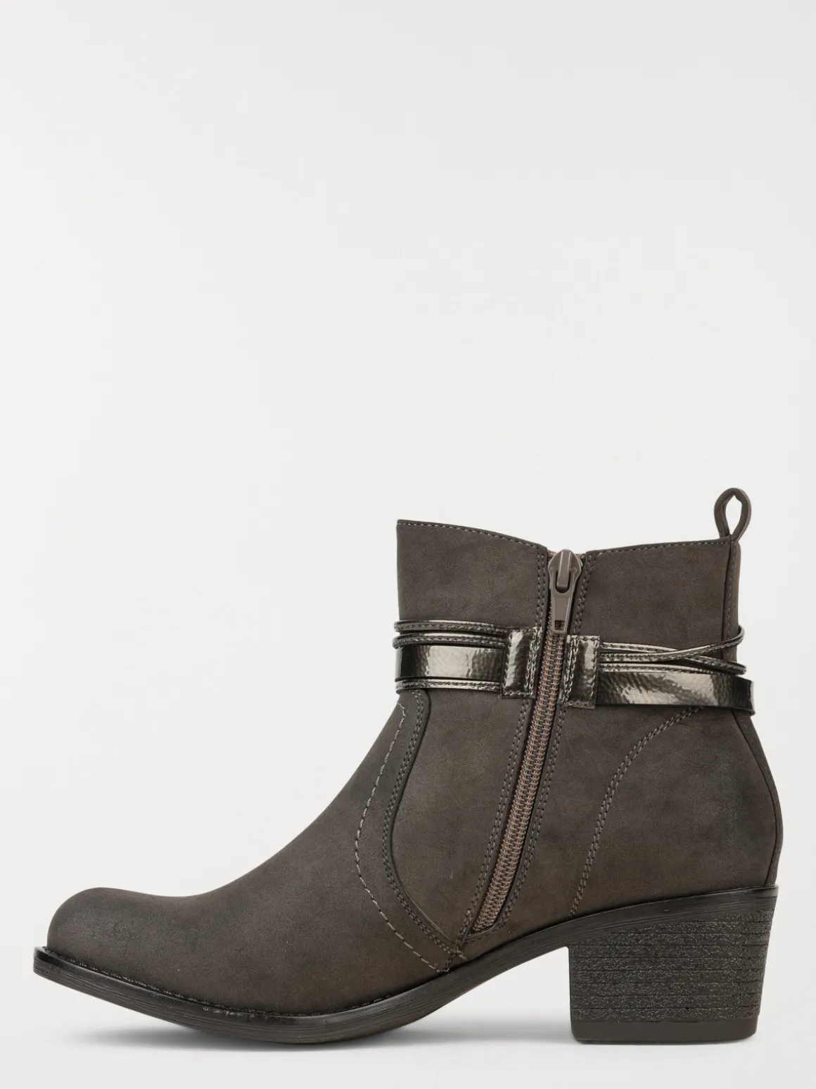 Bottines grises en suédine femme (36-41)