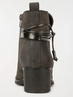 Bottines grises en suédine femme (36-41)