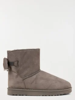 Bottines grises noeuds femme (36-41)