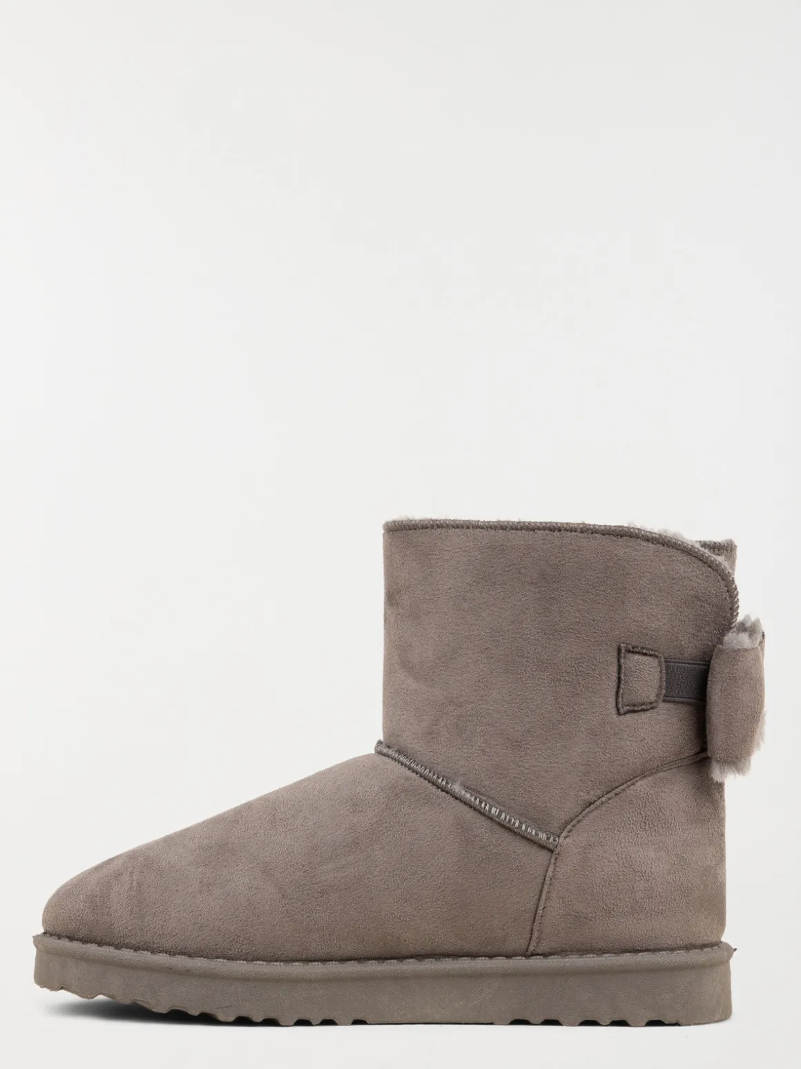 Bottines grises noeuds femme (36-41)