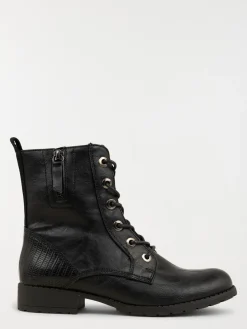 Bottines lacets noires femme (36-41)