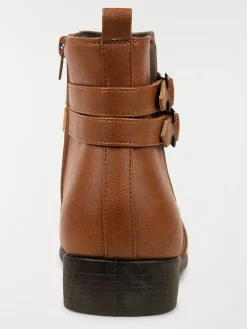 Bottines marrons 2 brides femme (36-41)