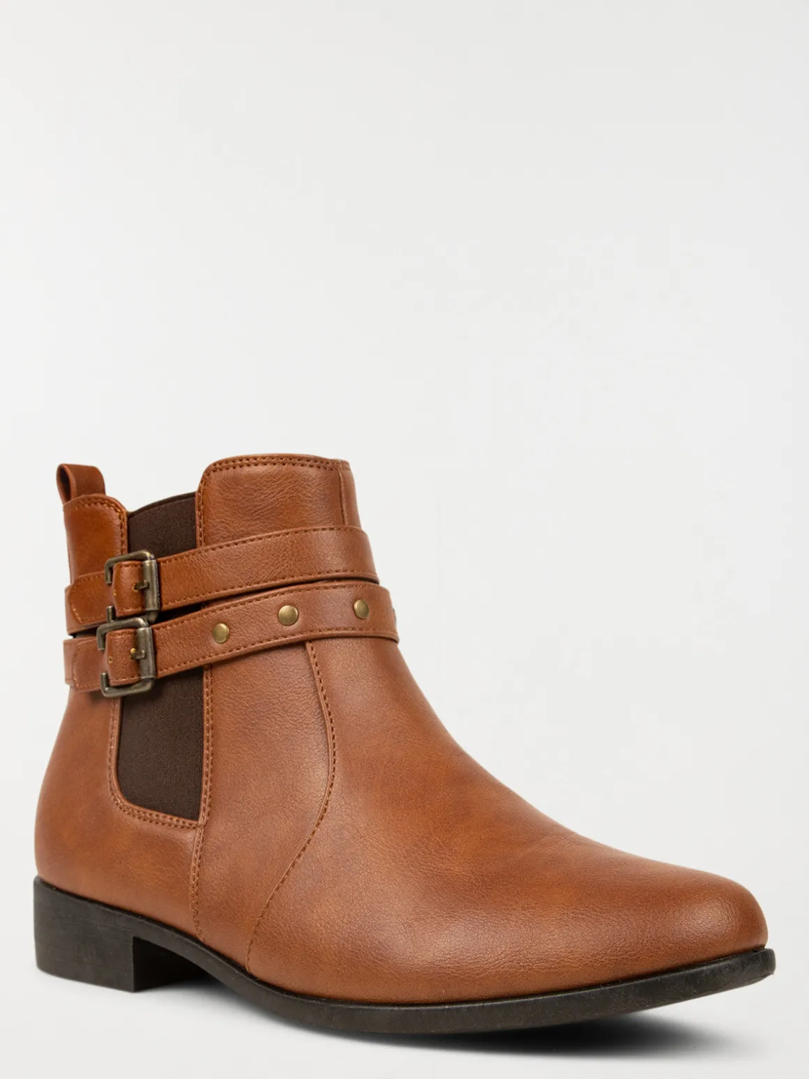 Bottines marrons 2 brides femme (36-41)