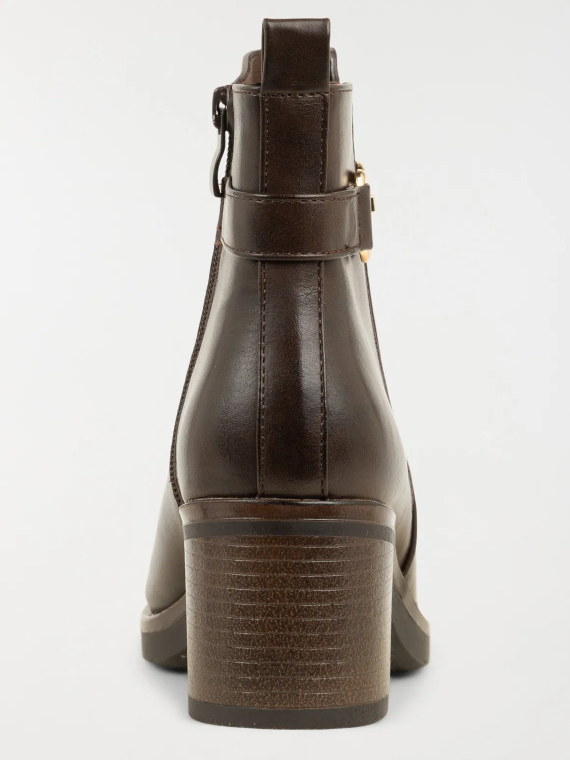 Bottines marrons à talon femme (36-41)