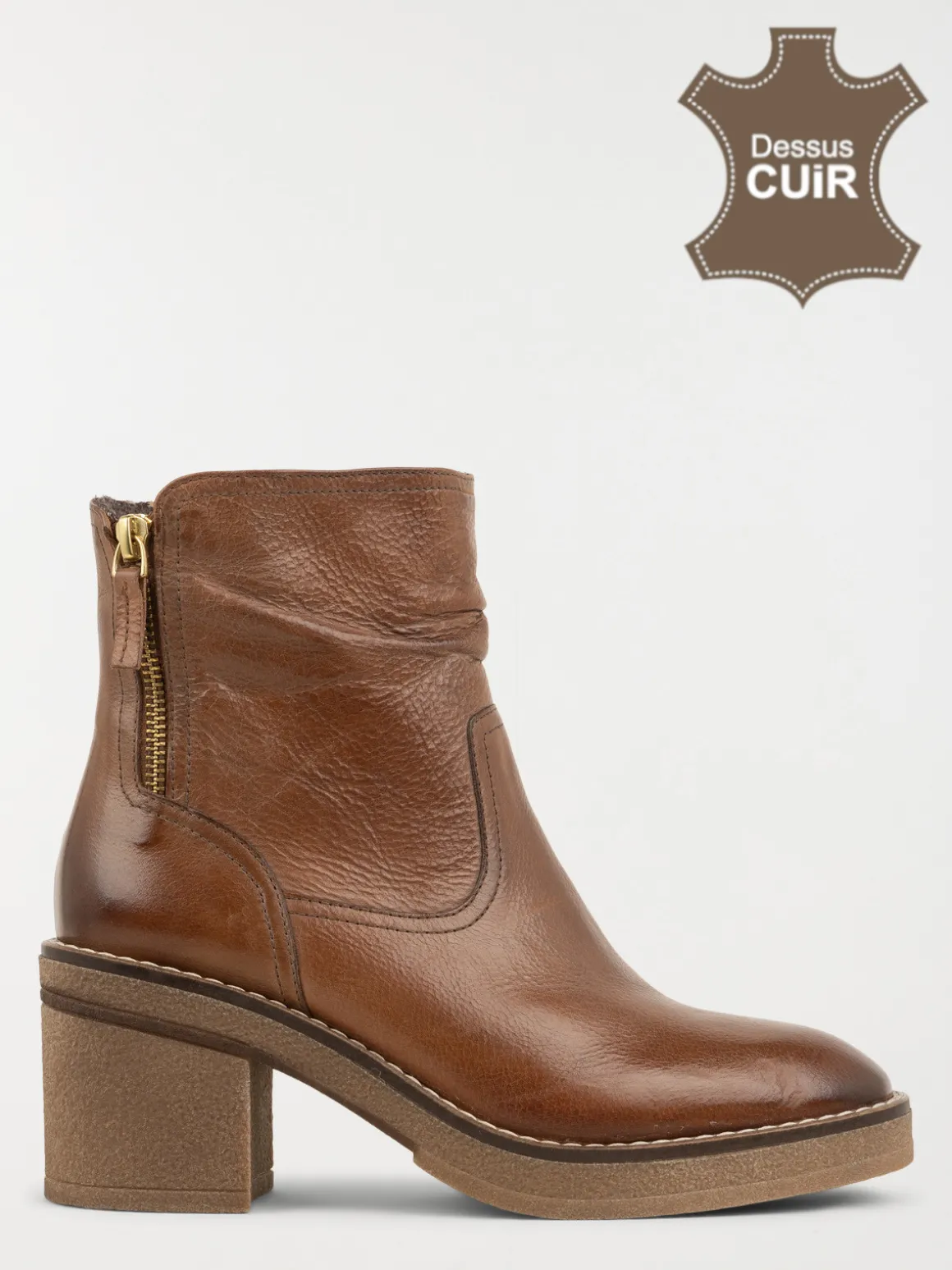 Bottines marrons femme à talon (36-41)