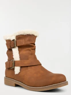 Bottines marrons fourrées femme (36-41)
