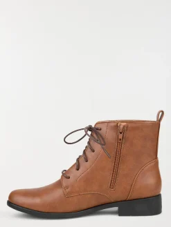 Bottines marrons lacets femme (36-41)