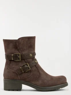 Bottines marrons zippées femme (36-41)