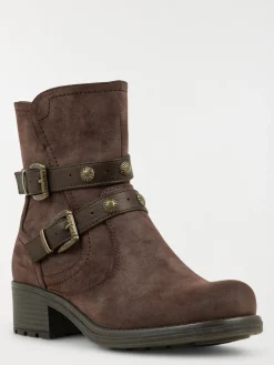 Bottines marrons zippées femme (36-41)