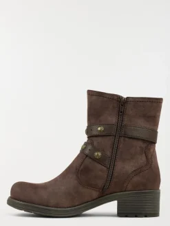 Bottines marrons zippées femme (36-41)