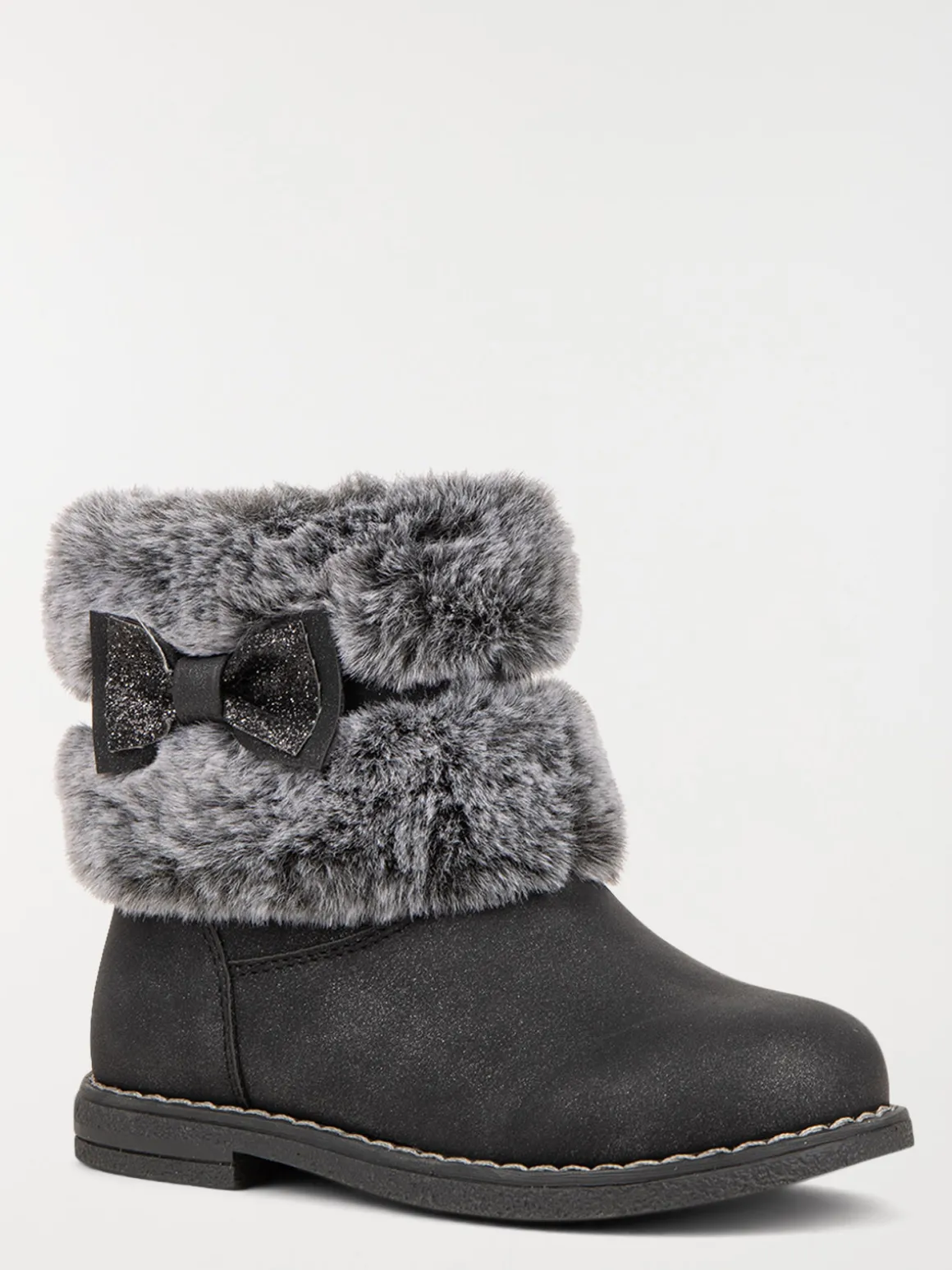 Bottines noeud fille noir (20-23)