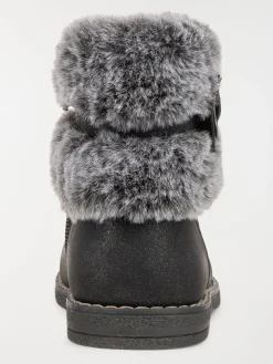 Bottines noeud fille noir (20-23)