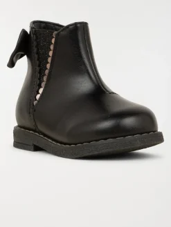 Bottines noeud fille noire (20-23)
