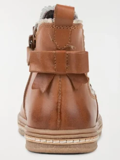 Bottines noeud fille tan (24-30)
