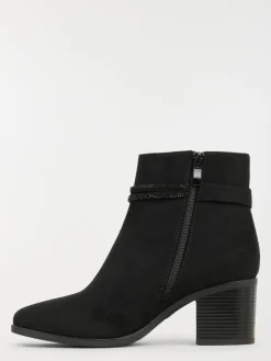 Bottines noires bride femme (36-41)