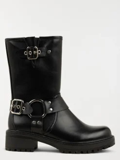 Bottines noires brides femme (36-41)