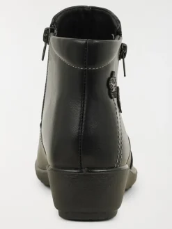 Bottines noires confort femme (37-42)