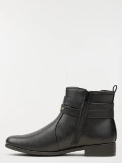 Bottines noires femme brides (36-41)