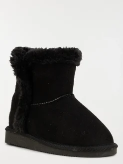Bottines noires fourrées fille (25-30)