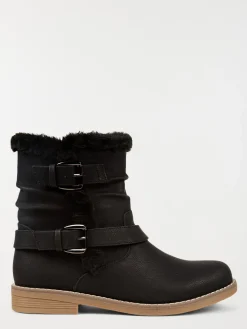 Bottines noires fourrées femme (36-41)