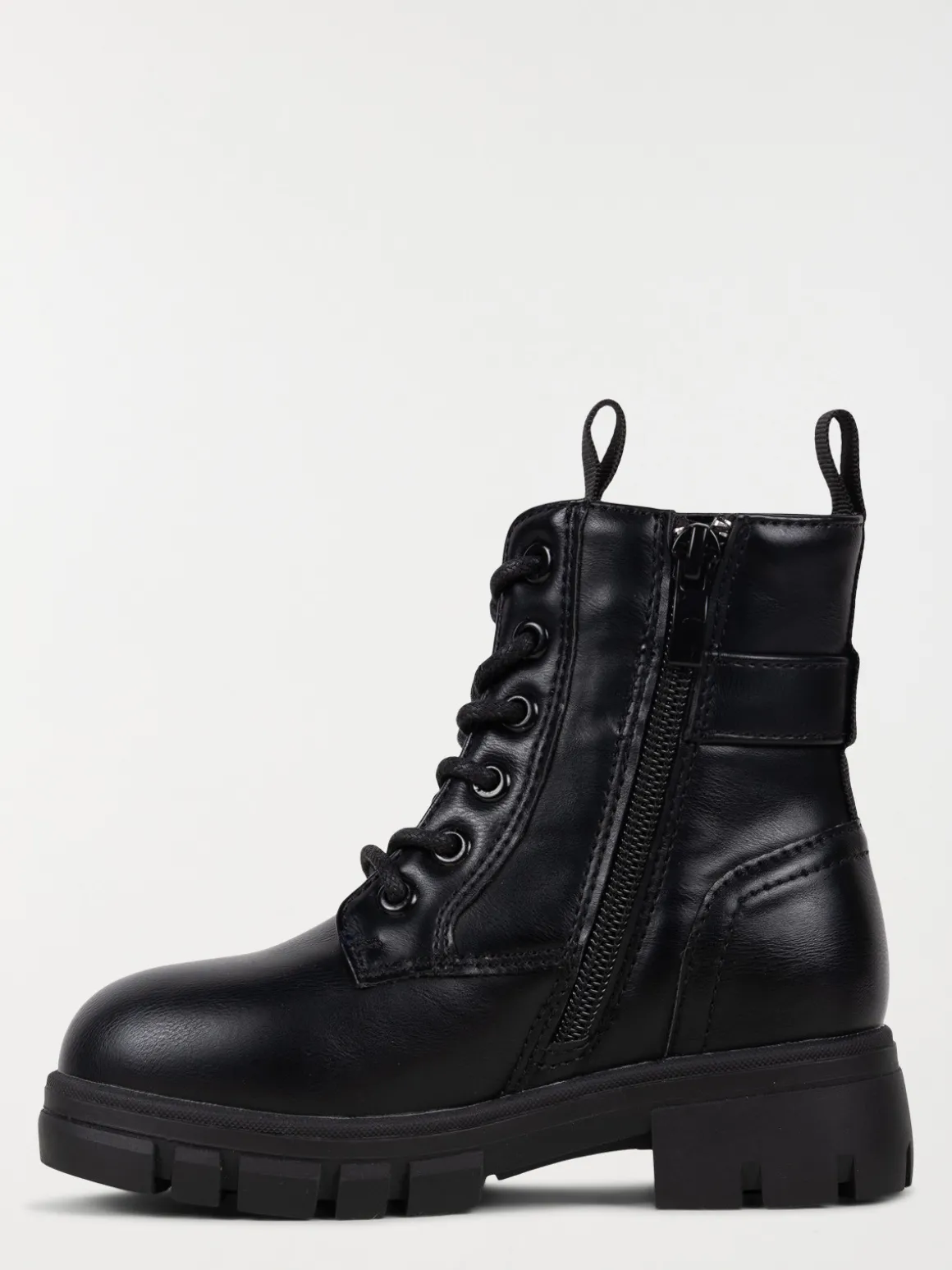 Bottines noires lacets fille (31-37)