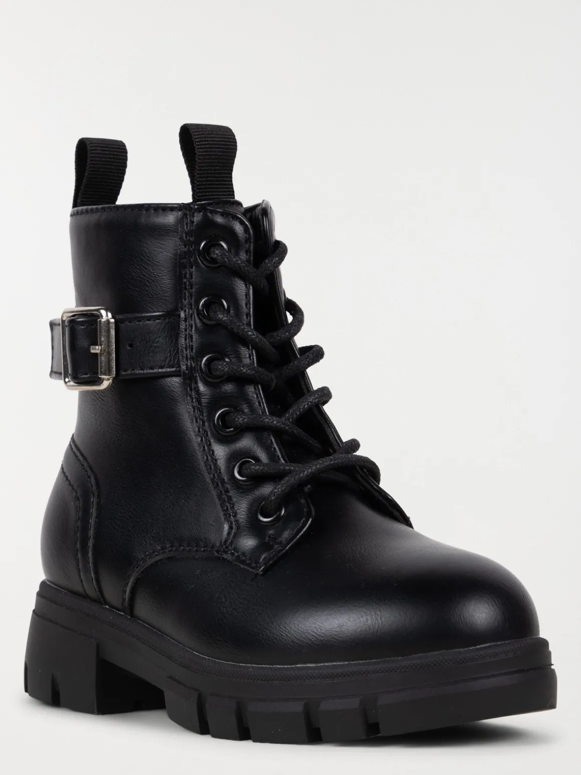 Bottines noires lacets fille (31-37)