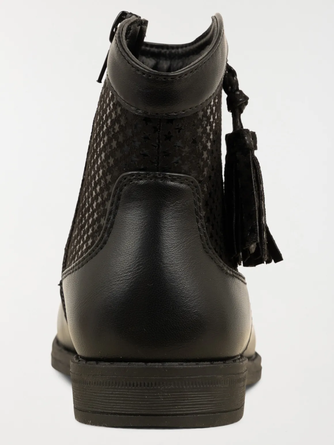 Bottines noires pompons fille (31-36)