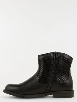 Bottines noires pompons fille (31-36)